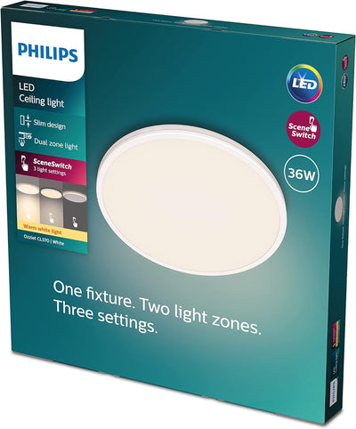 Philips LED Ozziet Deckenleuchte, 36W, dimmbar, Weiss