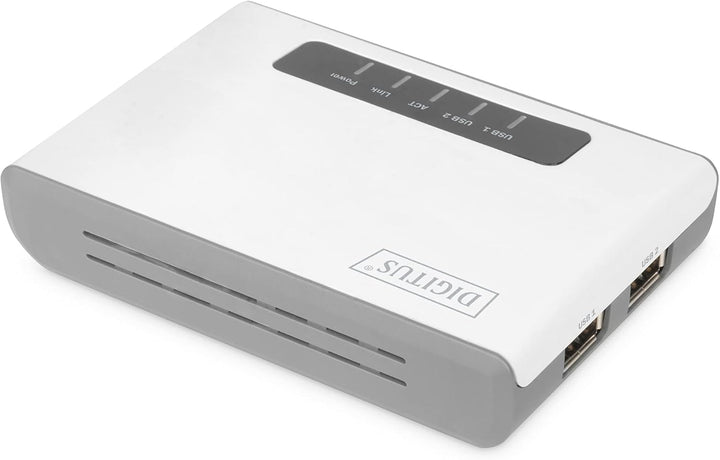 DIGITUS Wireless 300N Multifunction Network Server 2-Port, USB2.0, Network USB Hub, Print Server