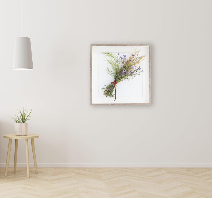 BD ART 50x50 cm gross Box 3D Objektrahmen Bilderrahmen mit Passepartout 40x40 cm. Quadratische zum b
