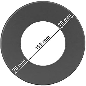 LANZZAS Rauchrohr Wand-Rosette mit 70 mm Rand - für den Durchmesser Ø 150 mm - Farbe: gussgrau - Ofe