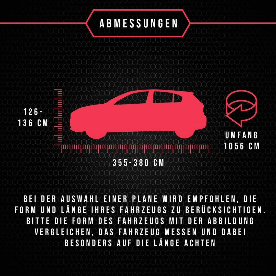 Autoabdeckung Wasserfest & Extrastark Vollgarage Autoplane Abdeckplane gegen Regen Schnee Wind UV-St