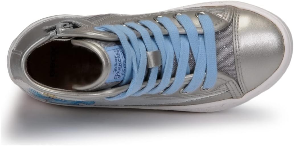 Geox Mädchen J Kalispera Girl D Sneakers 24 EU Silber, 24 EU Silber