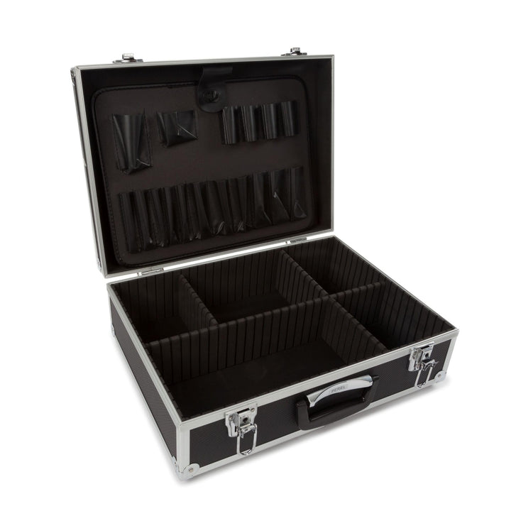 PEREL - 1819-N Aluminiumkoffer Werkzeugkoffer in Schwarz - 138953