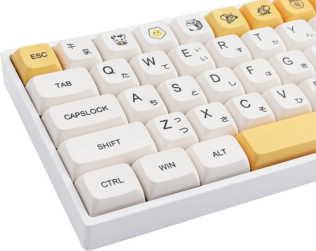 PBT Keycaps 138 Keys XDA Dye Sublimation Tastenkappe Honigmilch Tastenkappe Kirschprofil Kompatibel