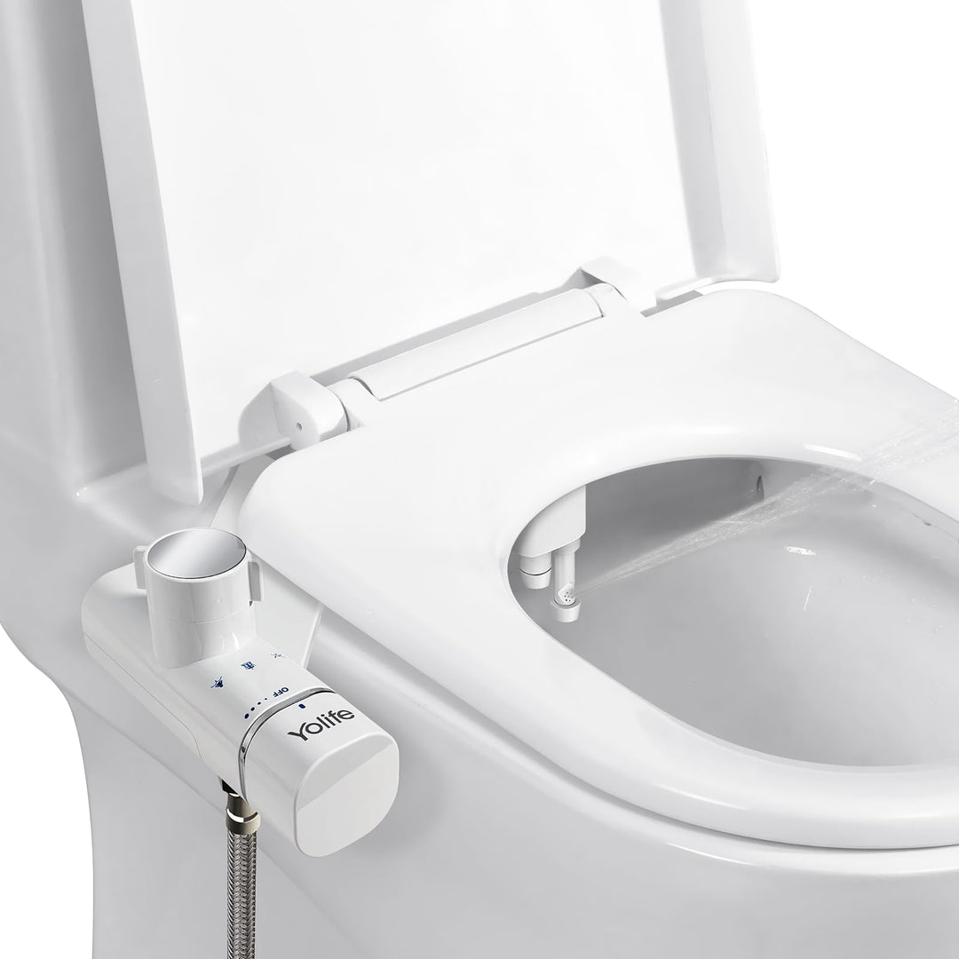Yolife Bidet, Ultra-Slim Bidet-Aufsatz für Toilette mit Nicht Elektrischer Selbstreinigender Doppeld