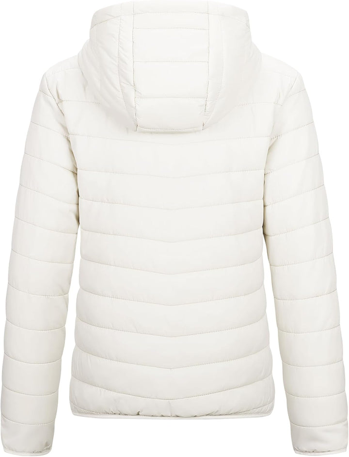 Outdoor Ventures Damen Steppjacke Leichte Packbare Übergangsjacke Warme Winterjacke mit Kapuze für F