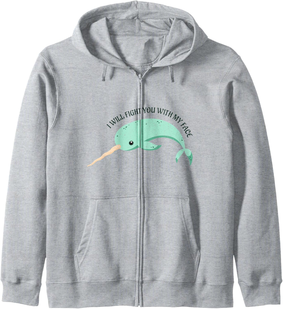 Lustiger Narwal Ich werde Sie Einhorn des Meeresgeschenks be Kapuzenjacke