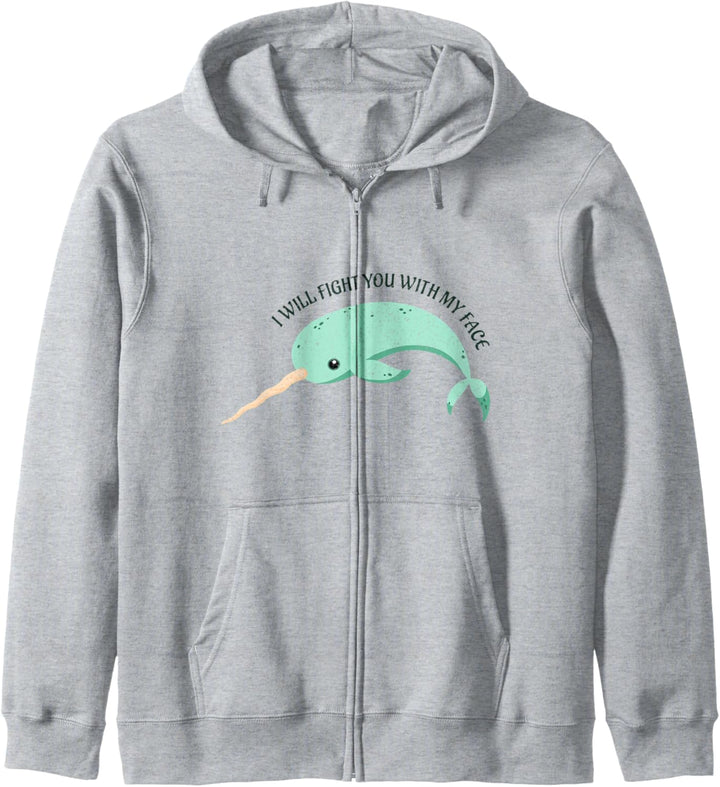 Lustiger Narwal Ich werde Sie Einhorn des Meeresgeschenks be Kapuzenjacke