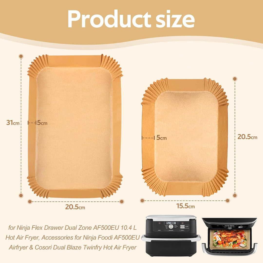 220 Stück Backpapier für Heissluftfritteuse Ninja BPA-Frei, Airfryer Backpapier Antihaft Wasserdicht