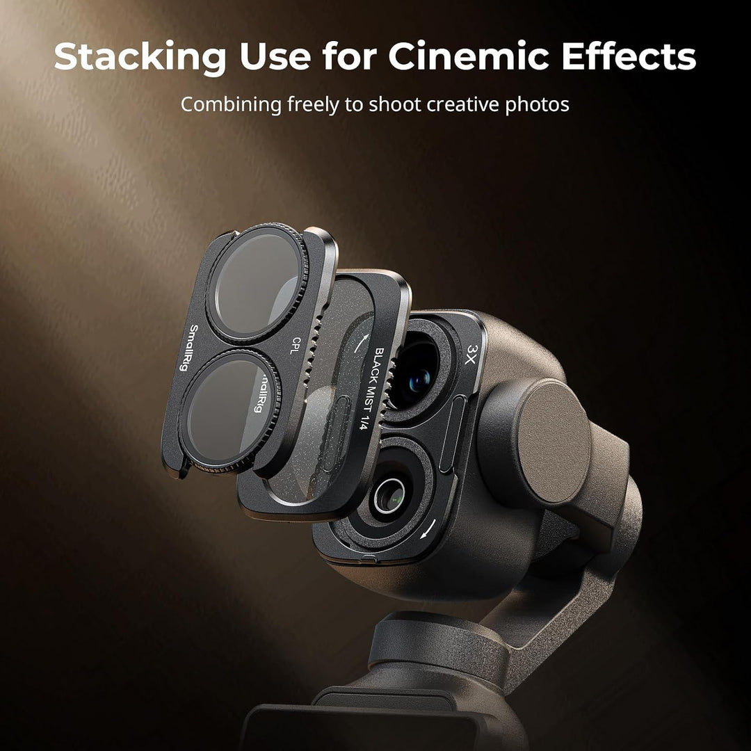 SMALLRIG Split Pocket 4P Filterset für DJI Osmo Pocket 4P, 5er-Pack | Mit CPL, ND16, ND64, ND256, 1/