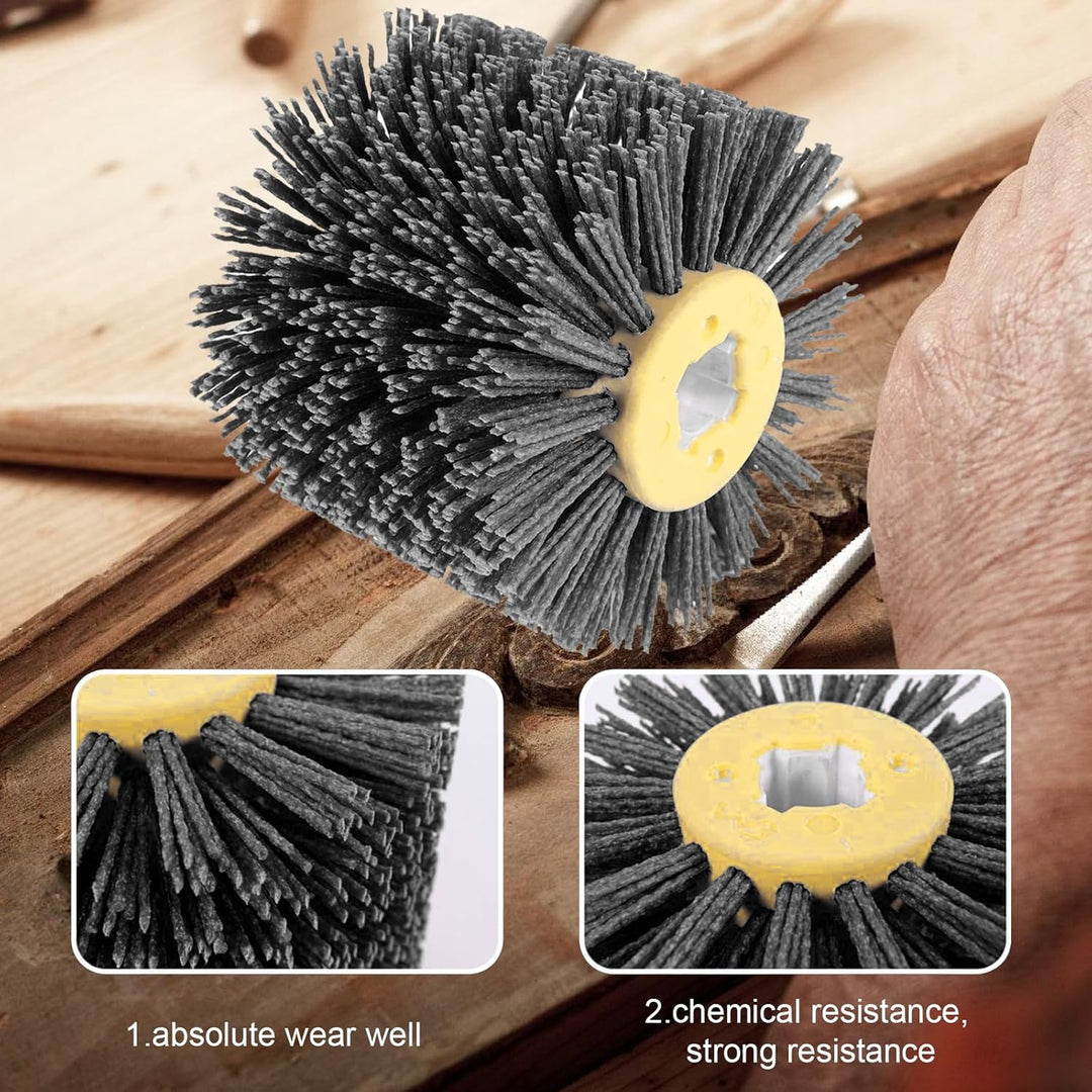 Schleifbürsten: 120 Körnung 120x100mm Nylonbürste, Schleifwalze geeignet, Nylonbürste für für Satini