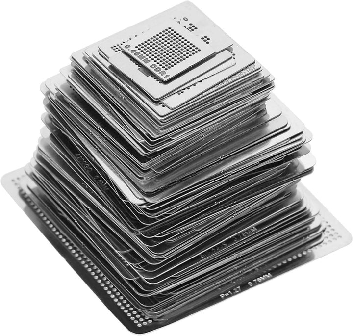 130 Stück IC Chip BGA Reballing Stencil Kits, etc für alle Arten von BGA-Chips, Lötmodelle für Lapto