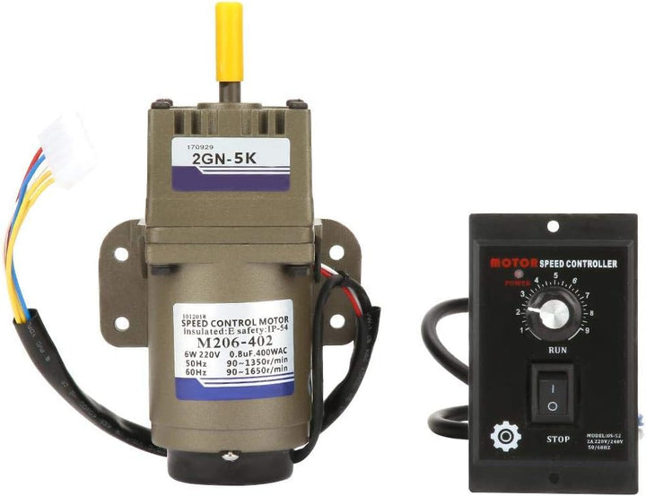 AC-Getriebemotor, AC 220V 6W Einphasen-Asynchron-Getriebemotor mit einstellbarer Geschwindigkeit (5K