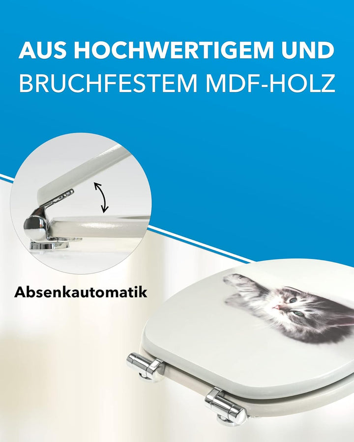 Xonic Design WC-Sitz - Premium Klo-Deckel - Toilettensitz mit Absenkautomatik - hochwertige Klobrill