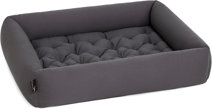 Pointer | Hundebett mit Hundekissen - orthopädisch, waschbar, bequem (L - 80x70 cm, Anthrazit) L - 8