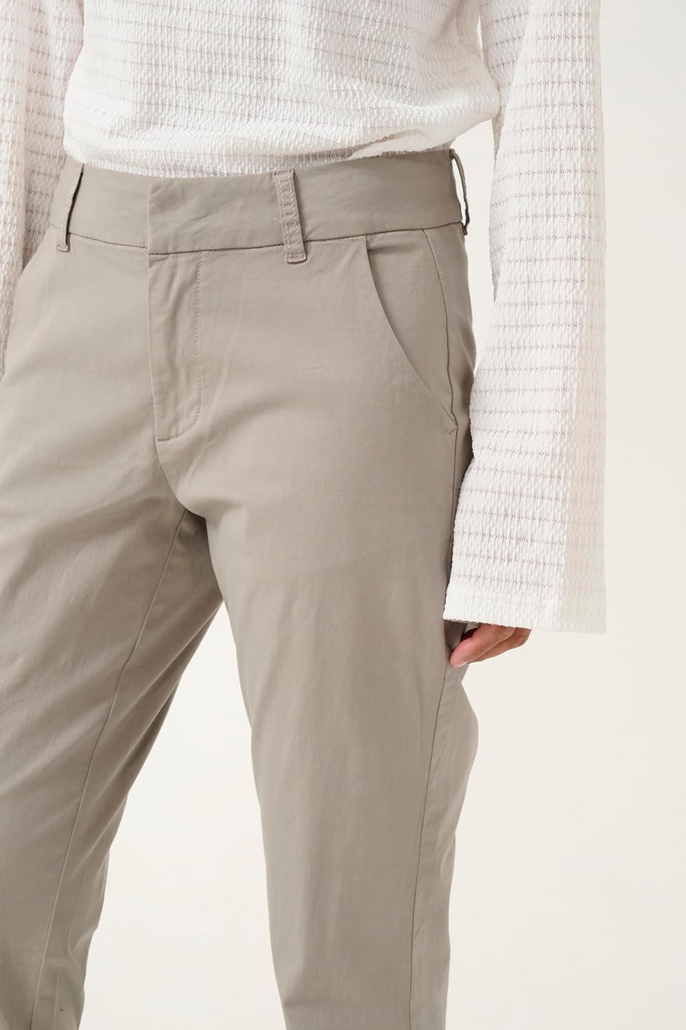 KAFFE Hose KAmette Damen Hose Elegant Elastische Taille Casual Anzughose 34 Elephant Skin, 34 Elepha