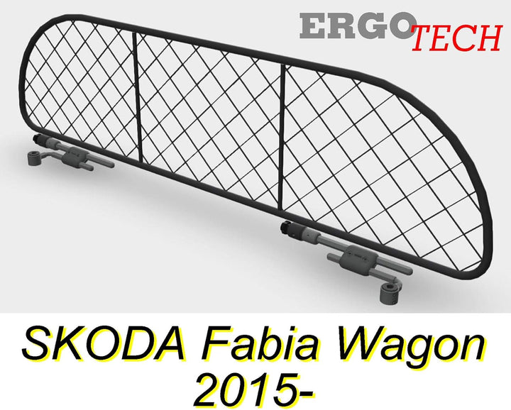 ERGOTECH Trennnetz Trenngitter kompatibel mit Skoda Fabia Combi (ab BJ 2015) RDA65-S, für Hunde und