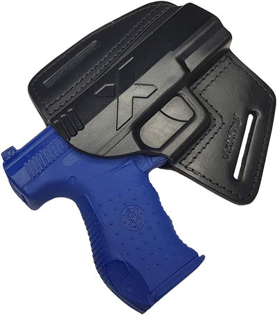 VlaMiTex U5 Leder Schnellziehholster Holster für Walther P99 PPQ M2 PDP Lauf 4 Zoll und Smith and We