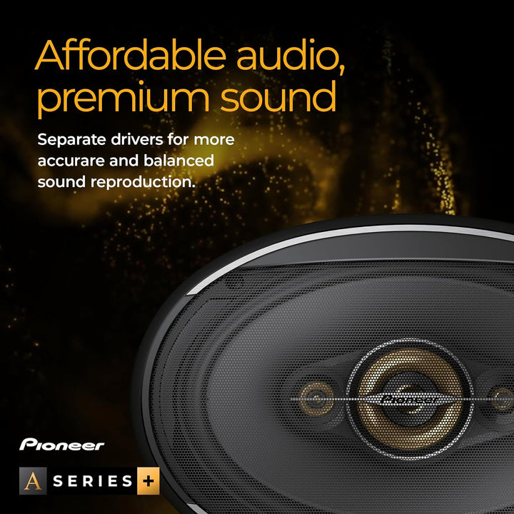 Pioneer TS-A1601C 16,5 cm 2-Weg-Komponentenlautsprecher Set mit 2 Lautsprechern (je 350 W max, 80 W
