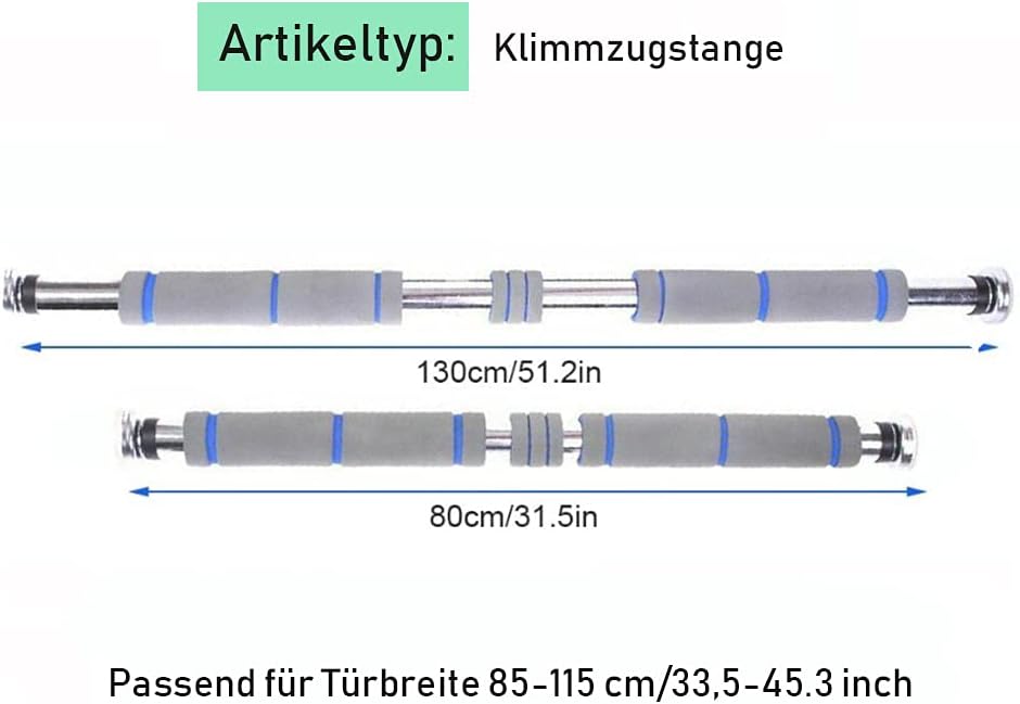 Klimmzugstange für Tuerrahmen Multifunktionen Tür Stange für Home Gym Fitness Geeigneter Türrahmenty