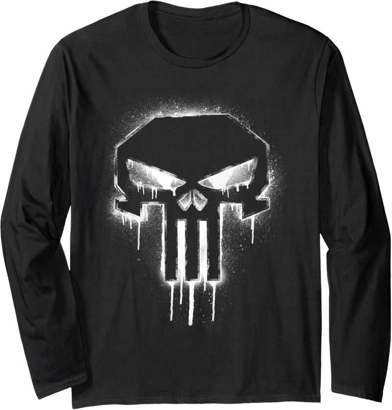 Marvel The Punisher Spray Painted Skull Drip Langarmshirt