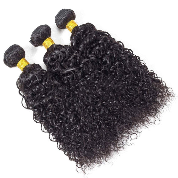 Echthaar-Bündel Curly Human Hair Bundles with Closure Kinky Curly Weave Bundles Human Hair Unprocess