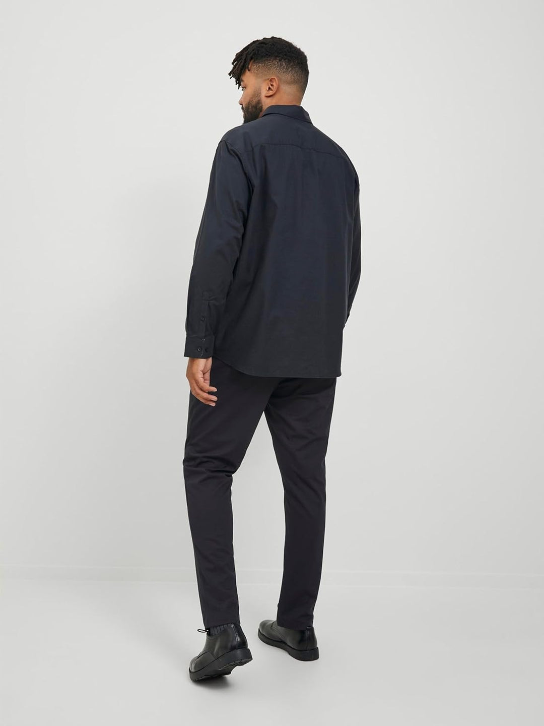 JACK & JONES Male Chino Hose Plus Size Regular Fit Chino Hose 42W / 30L Schwarz, 42W / 30L Schwarz