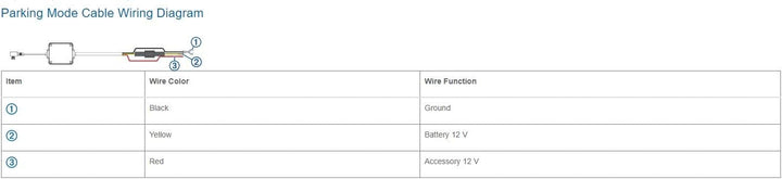 Garmin Dash Cam Parking Mode Cable - für Garmin Dash Cams, Festeinbaukabel für Überwachungsmodus & D