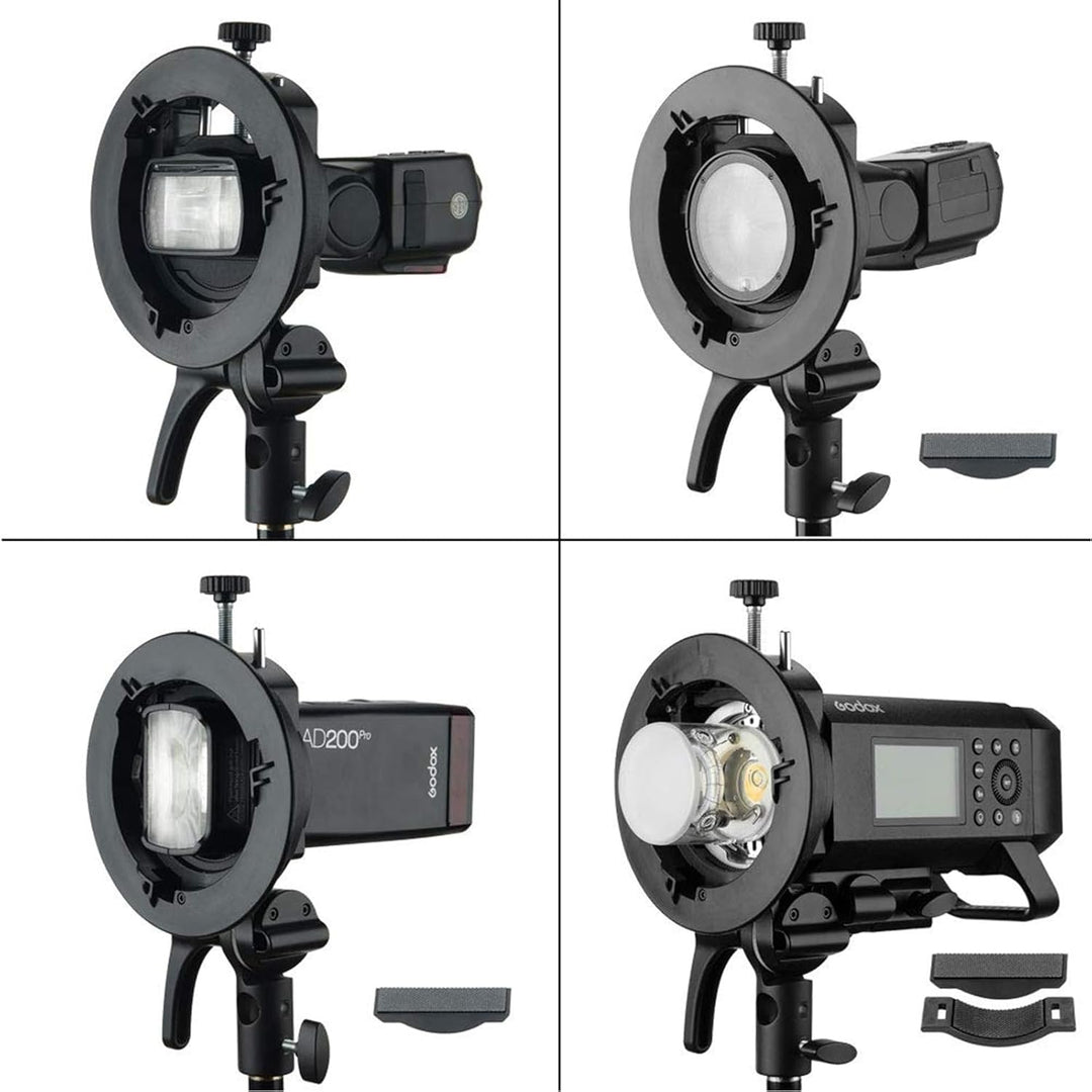 Godox Softbox Soft Light Modifikator Box mit Gitter 80 x 80 cm mit S2 Typ Blitzhalterung, Bowens-Hal