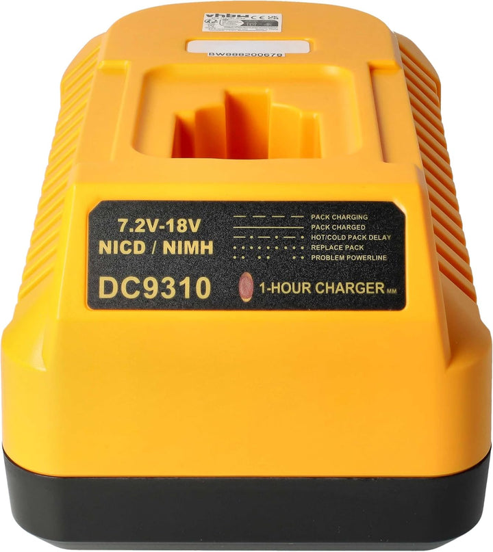 vhbw Ladegerät kompatibel mit Dewalt DE9096, DE9141, DE9501, DE9502 Werkzeug NI-Cd, NiMH-Akkus