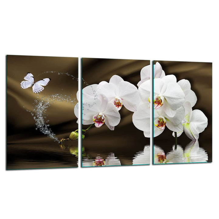 TMK ArtDeko Herdabdeckplatte 3 Teilig 3x30x52 cm - Spritzschutz Herdabdeckung – Herdschutz aus Siche