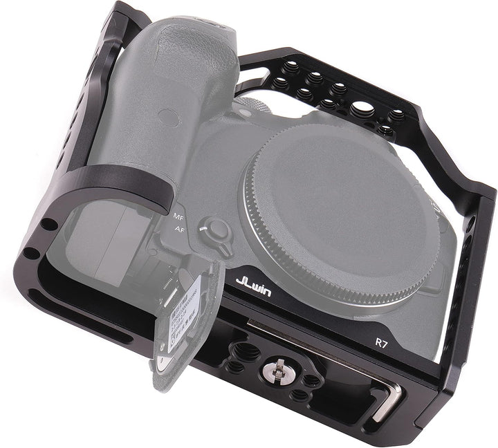 EOS R7 Cage, Hersmay Aluminium Kamerakäfig Camera Cage für Canon EOS R7 spiegellose Kameras, Vloggin