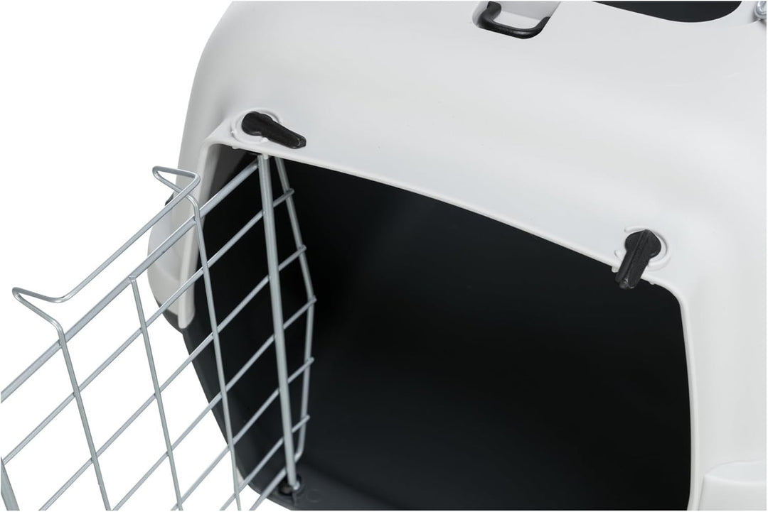 Trixie 39861 Transportbox Capri 3 Open Top, S: 40 × 38 × 61 cm, hellgrau/dunkelgrau , 1er Pack grau