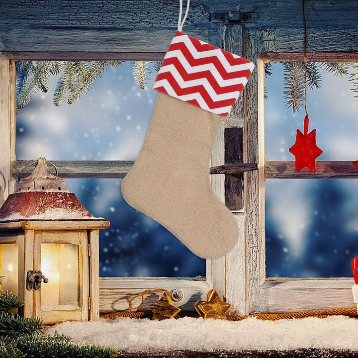 Sackleinen Weihnachtsstrumpf Weihnachten Socken Sackleinen Geshenkbeutel Weihnachtsdekoration Weihna