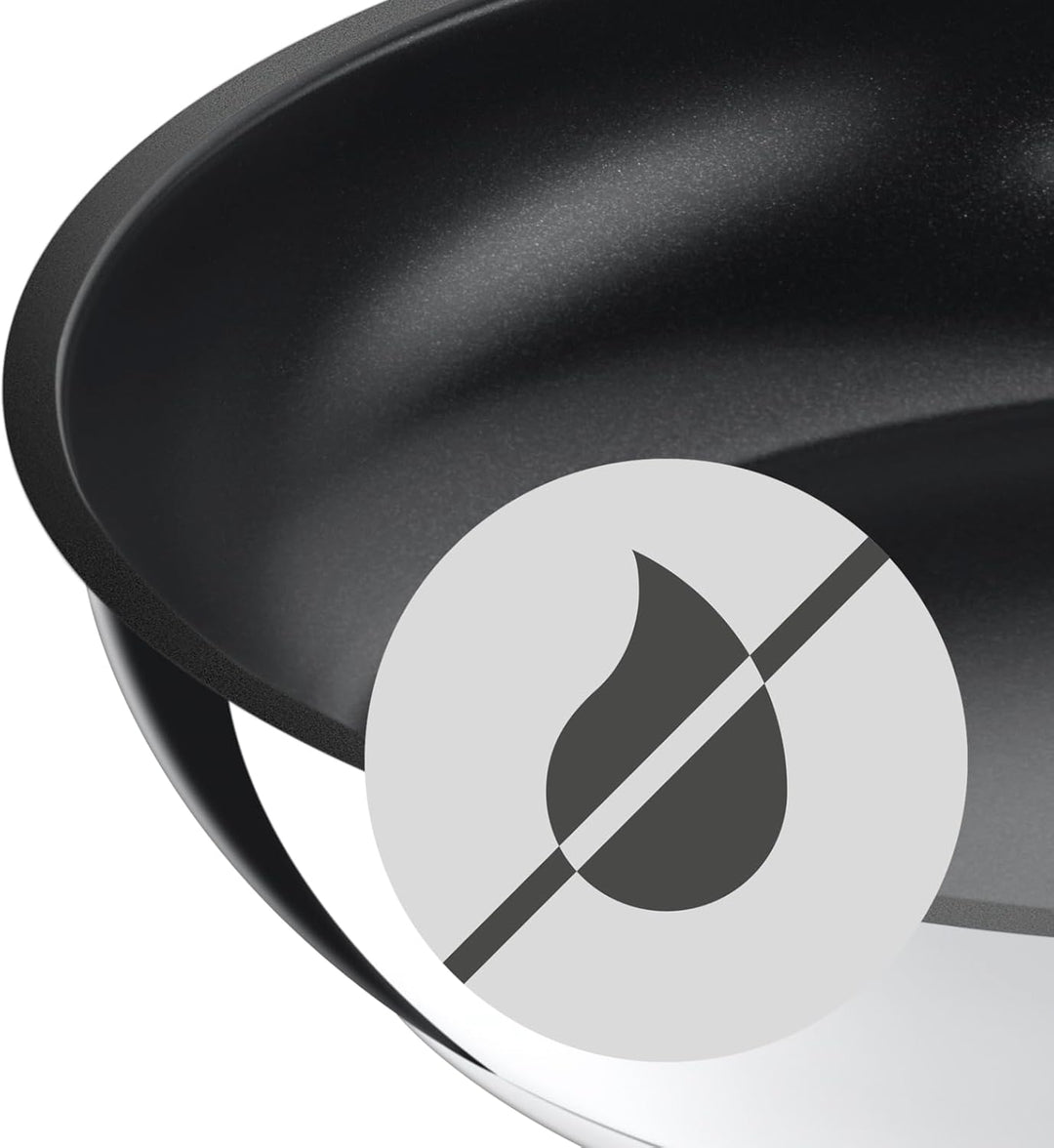 WMF Bratpfanne 28 cm, Edelstahlpfanne, Cromargan Edelstahl beschichtet, backofenfest Selectit! – Bra