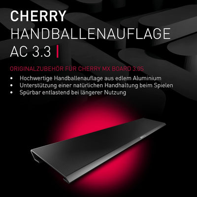 CHERRY AC 3.3, Aluminium Ergonomic Palm Rest and Detachable Feet, Original Accessories for CHERRY MX