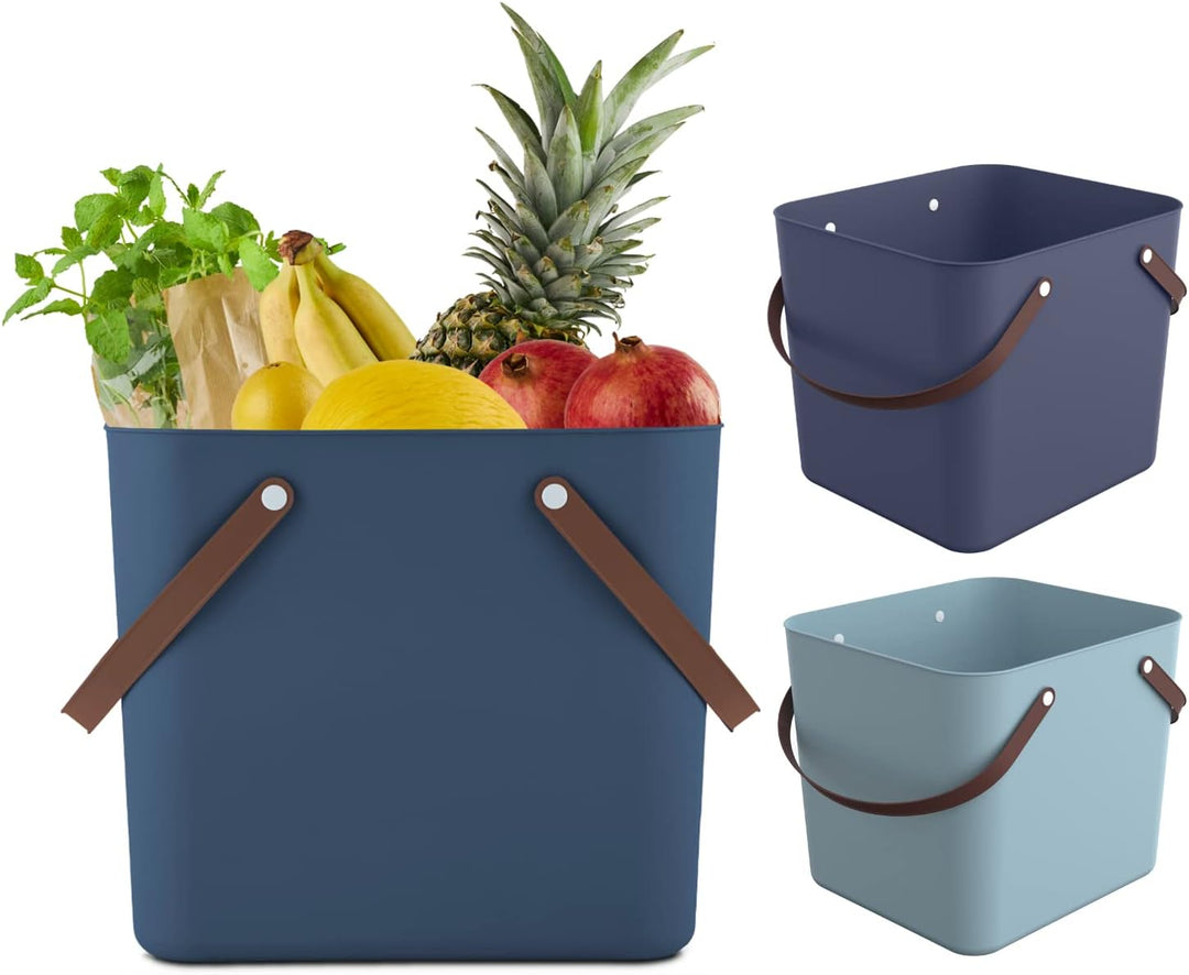 Rotho ALBULA Einkaufskorb 40 l, 2 ergonomische Henkel, bis 40 kg Tragkraft, Kunststoff (PP recycelt)