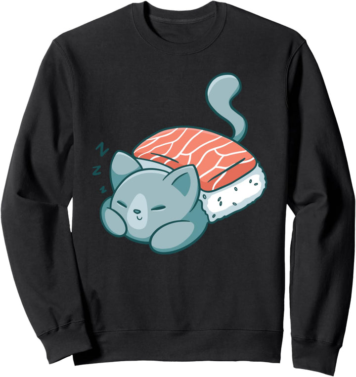 Kawaii Cat Sashimi Sushi Sweatshirt