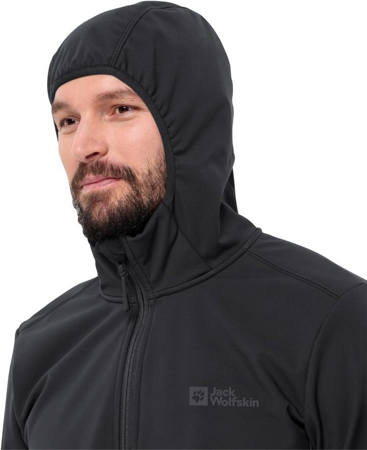 Jack Wolfskin Herren Bornberg Hoody M Softshelljacke S Schwarz, S Schwarz