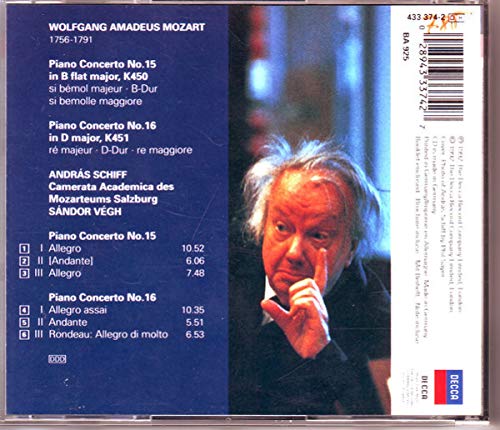 Klavierkonzerte 15+16, Audio-CD