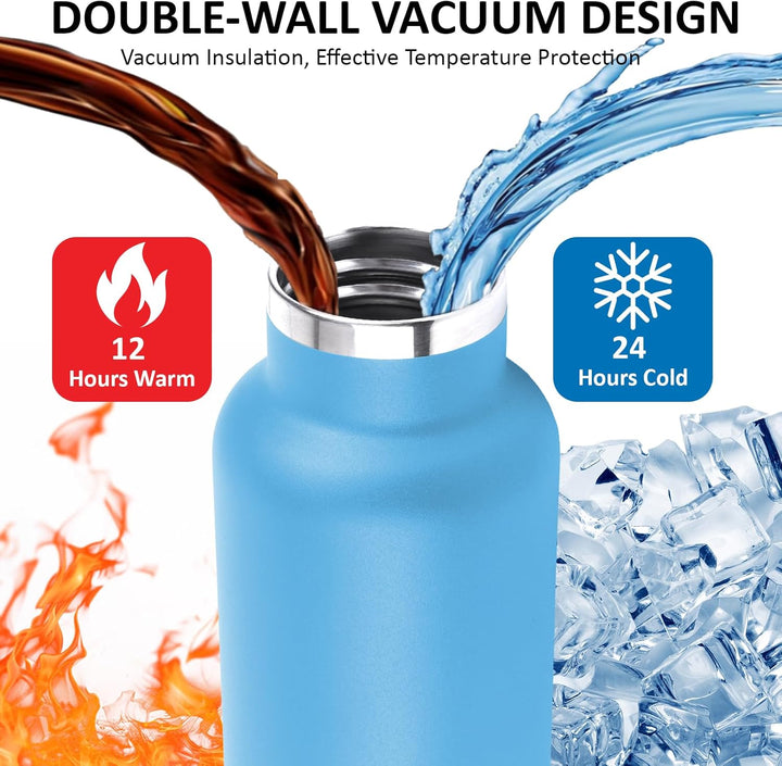 Thermosflasche- 750ml- Trinkflasche Edelstahl, Trinkflasche Sport, BPA-Frei, Wasserflasche Doppelwan