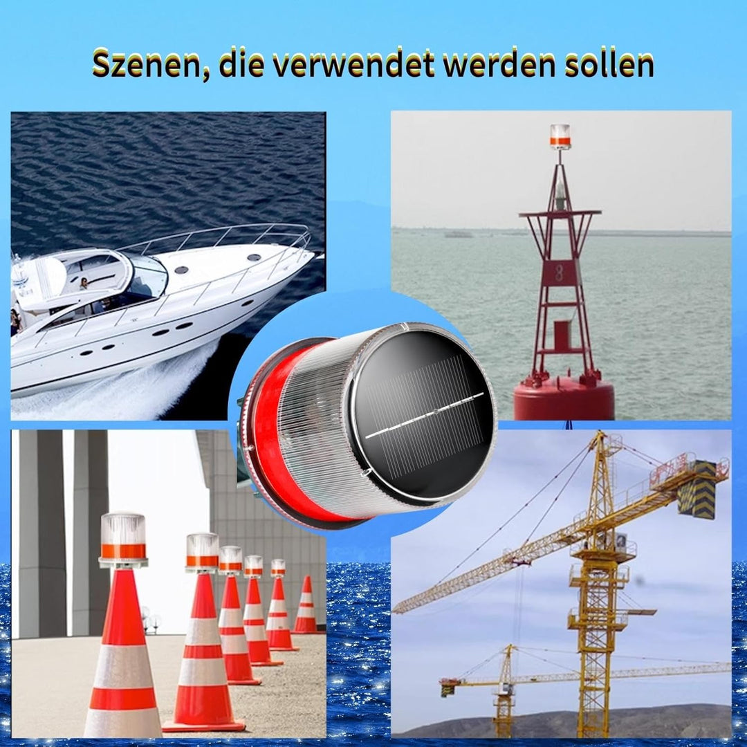 Cloud Fire Navigationslicht Solar,Led Toplicht Boot 0.5nm,360°Ankerlicht mit Halterung IP67 Wasserdi