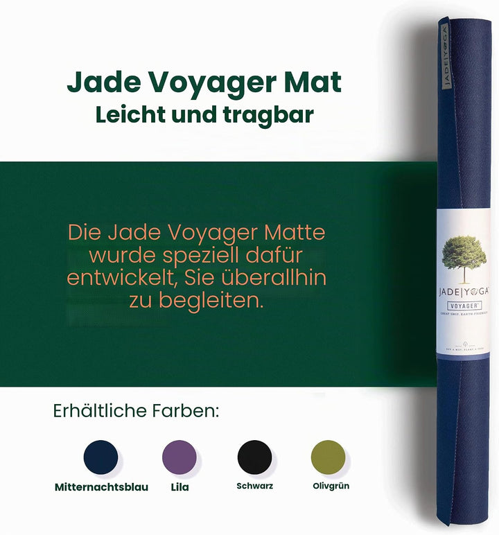 Jade Yoga Voyager Yogamatte, 1,6 mm dunkelblau, dunkelblau