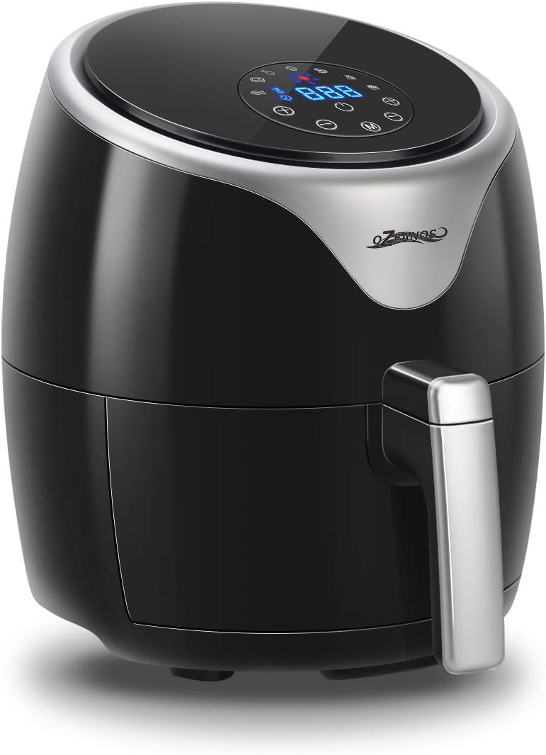 OZEANOS Heissluftfritteuse 3,5L Schwarz OT-AF-35BS-DIGITAL - Präzise Temperaturregelung, Digitales L