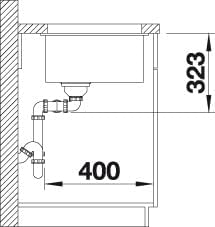 BLANCO SUBLINE 350/350-U | SILGRANIT weiss | Einbauart: Unterbau | ohne Ablauffernbedienung | 80er U