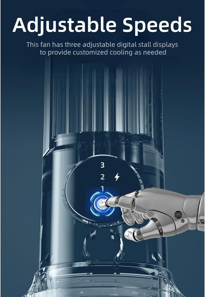Cuifati Turmventilator, Verstellbarer Tischventilator mit 3 Geschwindigkeiten, Schnelle Kühlung, Lei