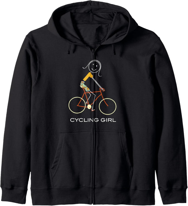 Lustiges Frauen-Radfahren, Mädchen-Fahrrad-Geschenk Kapuzenjacke