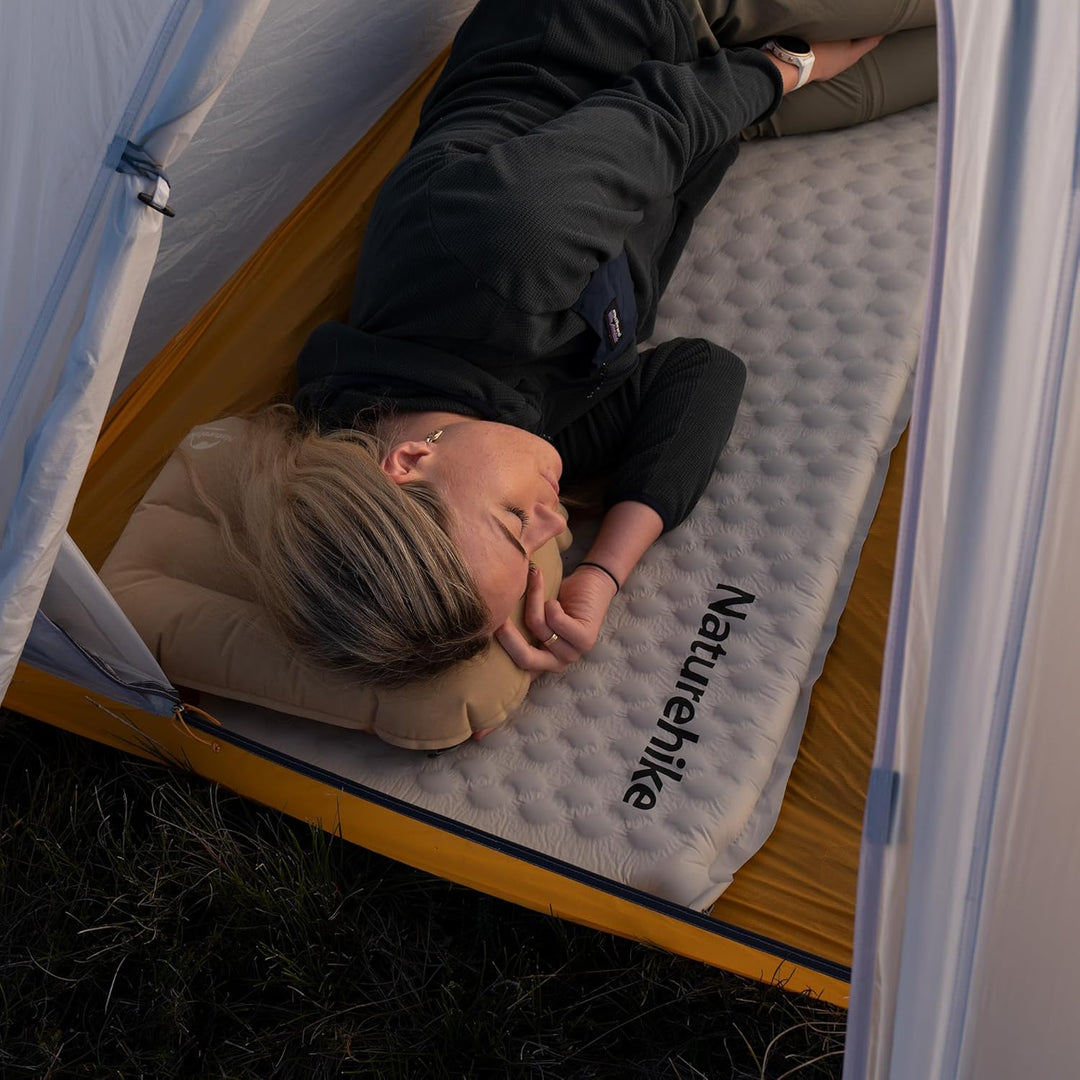 Naturehike Isomatte Selbstaufblasend Outdoor Camping Selbstaufblasende Isomatte – 3,5cm Dick mit Kle