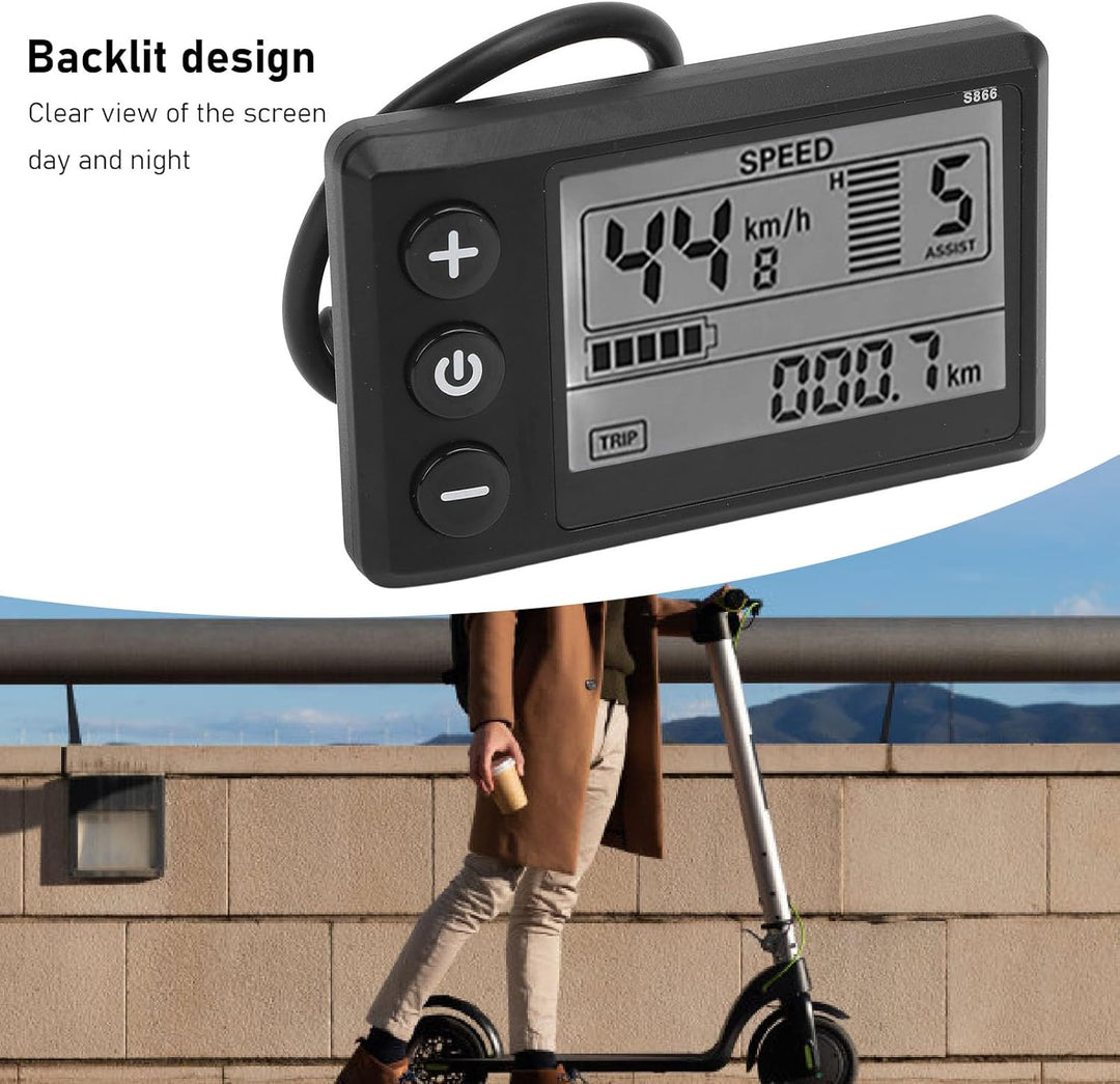 Srliya Electric Scooter Display Messgerät Elektrische Scooter LCD Display Messgerät S866 24V 36V 48