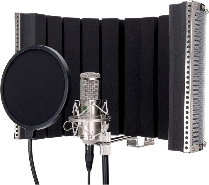 Pronomic CM-100S Studio Grossmembranmikrofon XLR-Kondensatormikrofon inkl. Popkiller und Micscreen S